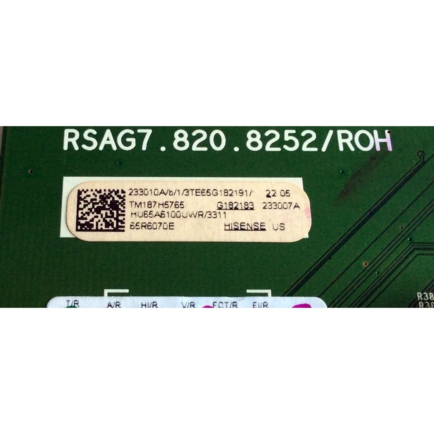 KIT DE TARJETAS PARA TV HISENSE·ROKU 4K·UHD·HDR / MAIN 233010 / RSAG7.820.8252/ROH / 233007 / FUENTE 232436 / RSAG7.820.7911/ROH / HLL-5465 / T-CON 55.65T50.C13 / 5565T50C13 / PANEL HD650S1U51-L2\S0\GM\ROH / DISPLAY T650QVN06.3 / MODELO 65R6070E 65A6100 - Imagen 2